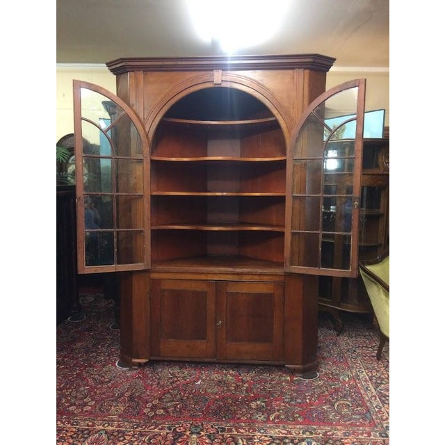 Antique Corner Cupboard, American Cherry Corner Cabinet For Sale - Image 10 of 15