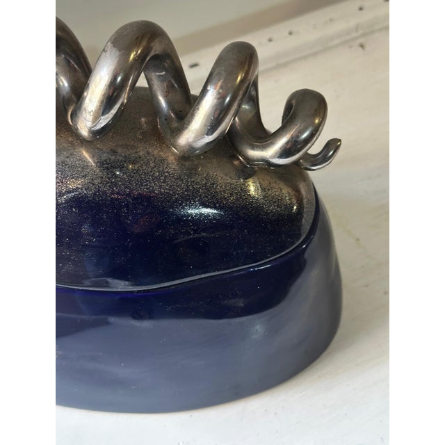 Postmodern Sculptural Box in Glazed Ceramic, 1990s For Sale - Image 10 of 18