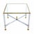 Pair Mid Century Modern Square Chrome X Base End Side Coffee Tables Stands For Sale - Image 6 of 9