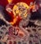 Wiji Hartono Kabul (Indonesian, XX), Mythological Flaming Dragon Wayang Kulit Shadow Puppetry Scene, Batik Painting on...
