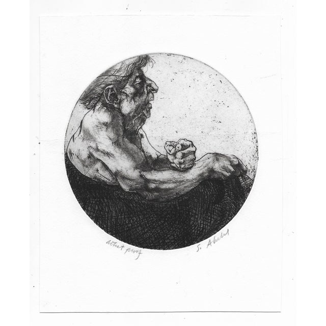 1963 Sigmund Abeles (born 1934) "With Clenched Fist" etching on paper, pencil signed and marked as an artist's proof. This...