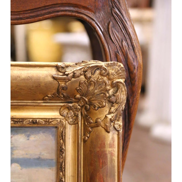 19th C. Flemish Oil on Canvas Painting in Gilt Frame, in the Manner of Teniers For Sale - Image 4 of 7