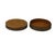 Vintage Handmade Round Brown Golden Scenery Artistic Wood Box For Sale - Image 4 of 9