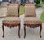 This pair of exquisitely carved Victorian parlor chairs features rosewood frames and tapestry weave upholstery with a...