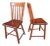 Rustic Primitive Small Scale Mid 19th Century Bamboo-Turned Windsor Side Chairs With Single Board Seats, a Pair For Sale