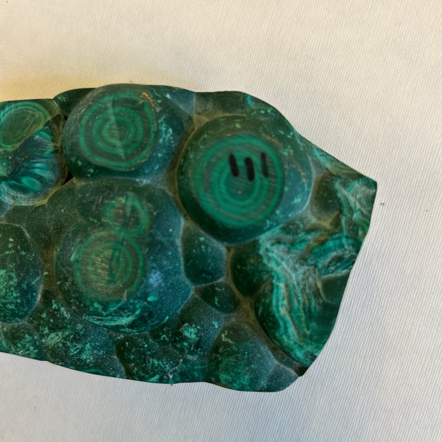 Green Chunk of Natural Green Malachite - Paperweight or Decorative Vanity Dish For Sale - Image 8 of 8