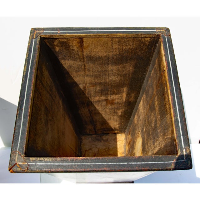 Pair Neoclassical Style Painted Wood Vases Mid Century For Sale In Rochester - Image 6 of 7