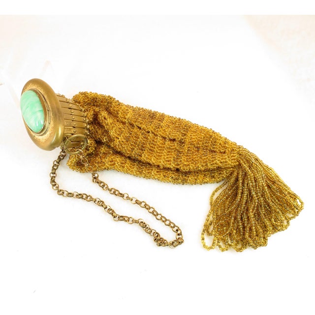 Vintage 1870s Victorian Hand-Beaded Reticule Evening Bag | Chairish