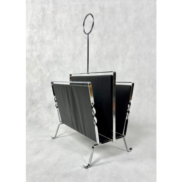 Vintage Vinyl Magazine Rack, 1970s For Sale - Image 4 of 9