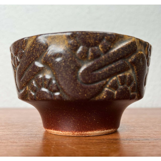 Beige Mid-Century Modern Danish Studio Pottery Candleholder from Michael Andersen Keramik, Bornholm, 1960s For Sale - Image 8 of 12