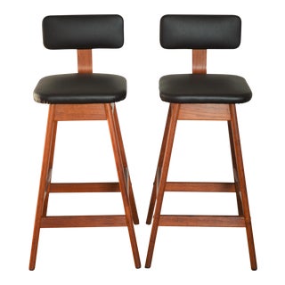 Vamdrup Stolefabrik Danish Teak Counter Stools - a Pair For Sale