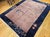 Eggplant Vintage Hand-Knotted Chinese Art Deco Rug, Wool Pagoda Floral Motif, 9' x 12' For Sale - Image 8 of 17