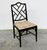 Contemporary Faux Bamboo Dining Chairs in Black Lacquer, Set of 4 For Sale - Image 3 of 12