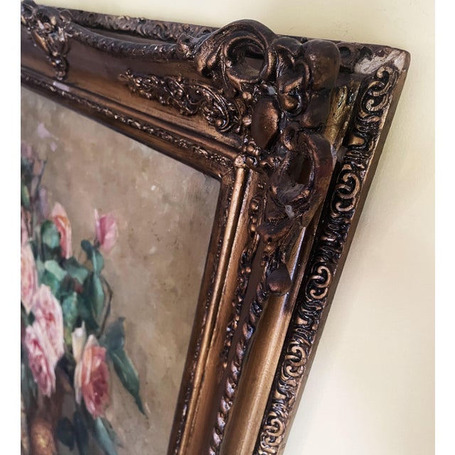 Flowers in a Vase, 1900, Oil on Canvas, Framed For Sale - Image 14 of 17