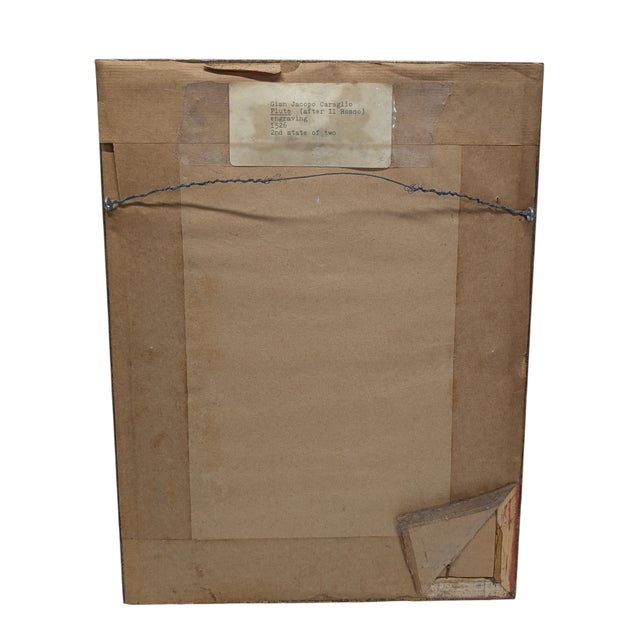 Classical Roman 1500s "Pluto (After Il Rosso)" Engraving by Gian Jacopo Caraglio For Sale - Image 3 of 7