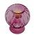 Glass drawn from flame, plum-hued and luminous, shaped in optic ripples that catch and scatter light. Its form, inverted...