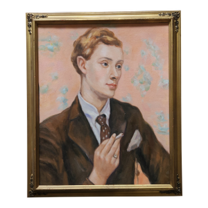 Portrait of a Feminine Man Oil on Canvas Painting