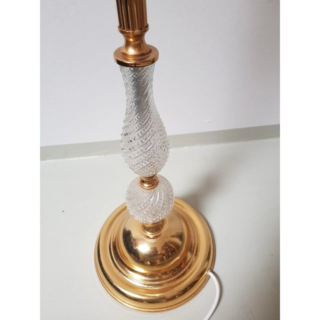 Vintage Gold-Plated and Crystal Floor Lamp, in Flawless conditions. Designed 1970 to 1979 European Plug (up to 250V).The...