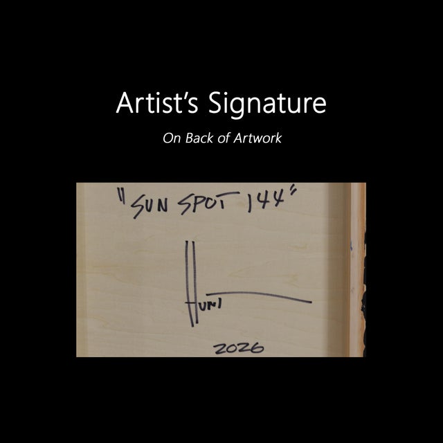Sunspot 144 - Original Modern Abstract Acrylic and Resin Art on Wood Panel For Sale - Image 9 of 9