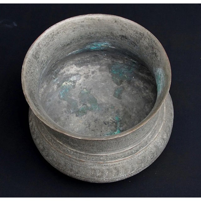 Antique Islamic Tinned Copper Bucket or Vase, 19th Century For Sale - Image 6 of 13