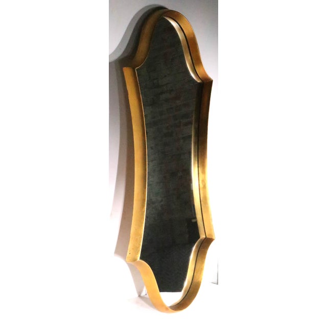 Glass Hollywood Regency Mirror Att. To Labarge Circa 1960's For Sale - Image 7 of 9