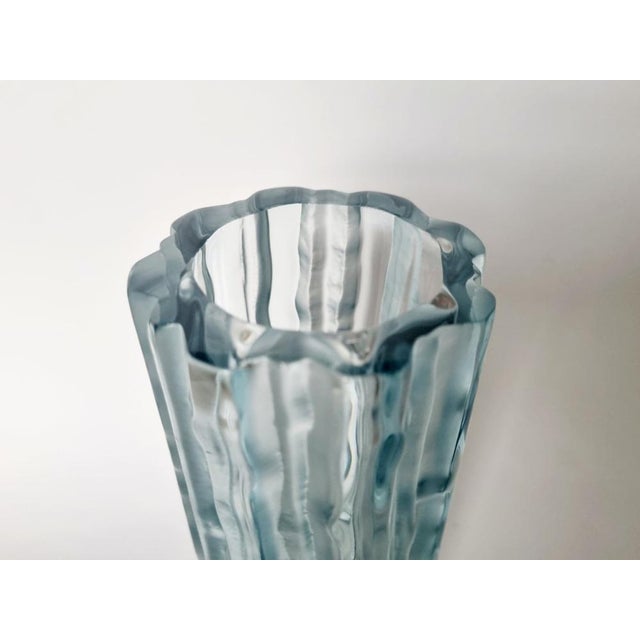 Art Deco Handmade Glass and Silver Vase by Claude Cully, 1920s For Sale - Image 6 of 14