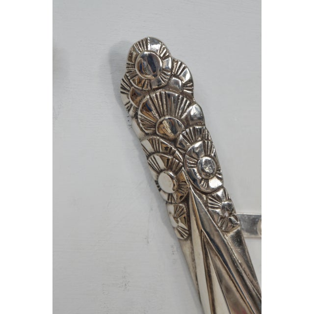 Silver 1930s French Art Deco Wall Sconces by Sevb France - A Pair For Sale - Image 8 of 10