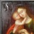 An antique oil painting depicting the holy Mother with Child named the Miraculous Image of Innsbruck. Oil on canvas with...