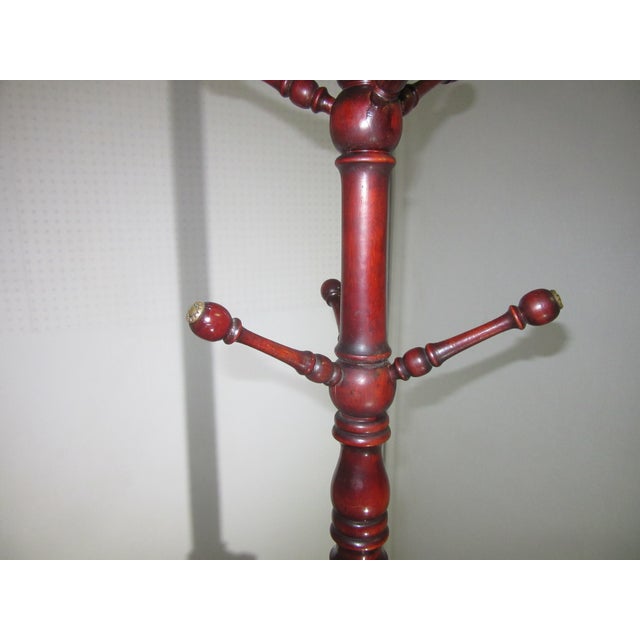 19th Century Victorian American Coat Rack With Turned Dowels Chairish