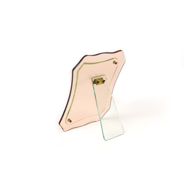 Mid-Century Pink Glass Picture Frame from Cristal Arte, Italy, 1960s For Sale - Image 10 of 14