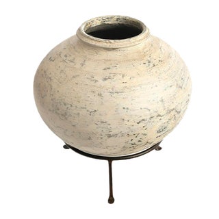 Pot Clay on Iron Foot For Sale