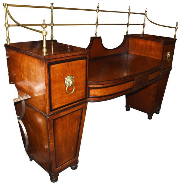 Regency Satinwood and Brass Sideboard For Sale - Image 6 of 8