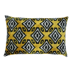 Contemporary Gold Handmade Velvet Throw Pillow & Down Insert