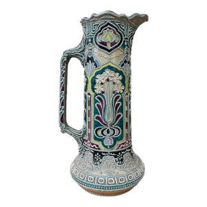 Antique Porcelain Nippon Moriage Tankard, Art Nouveau Style, Circa 1900