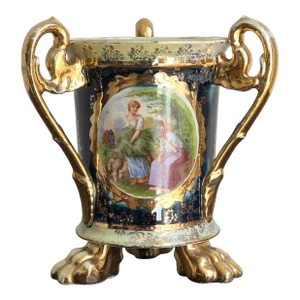 Antique English Footed Porcelain Vase