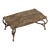 Rustic European Style Faux Marble Top Metal Base Coffee Table For Sale