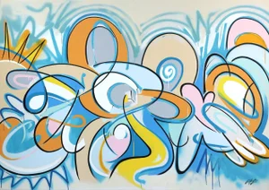 "Light Force" Contemporary Original Graffiti Inspired Mixed-Media Painting by Frankie Alfonso