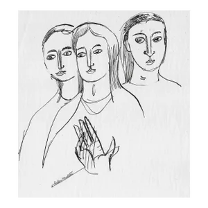 1940s Helen Malta Mid Century Figure Drawing