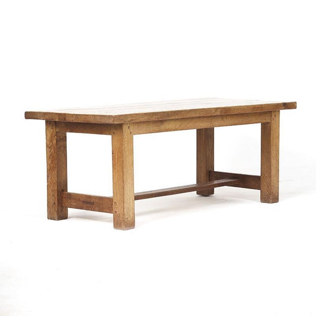 Mid-Century Rustic Brutalist Oak Dining Table, 1960s For Sale - Image 11 of 12