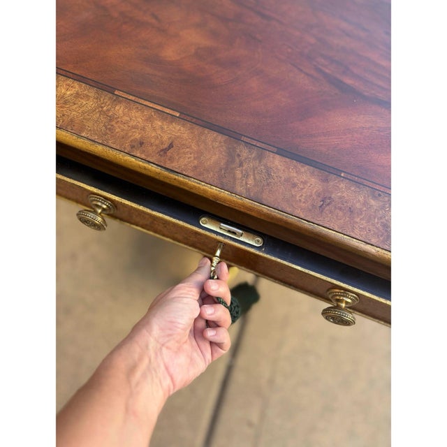 Neoclassical Empire Double Pedestal Dining Table by Baker For Sale - Image 11 of 11