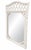 Elegant vintage Chinoiserie-style mirror featuring a beautifully detailed faux bamboo frame with a graceful arched crest,...