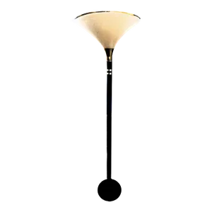 Post Modern Black Metal and and Brass Torchiere Floor Lamp