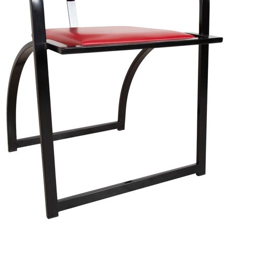 Blue Sinus and Cosinus Chairs in Blue and Red Leather from KFF, Set of 6 For Sale - Image 8 of 18