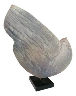 Mid Century Wooden Dove Sculpture, 1980s