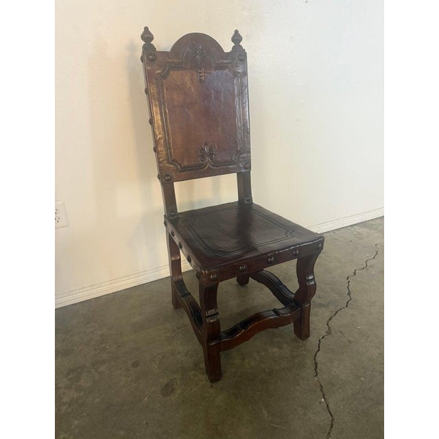 Set of Eight Spanish Renaissance Revival Dining Chairs For Sale - Image 4 of 14
