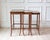 Brown Set of Three Mahogany Nesting Tables with Glass Tops, France, Mid-20th Century For Sale - Image 8 of 17