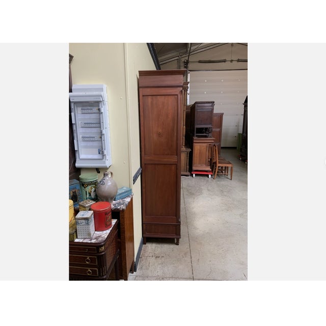Wood Antique Wardrobe in Walnut, 1910 For Sale - Image 7 of 10