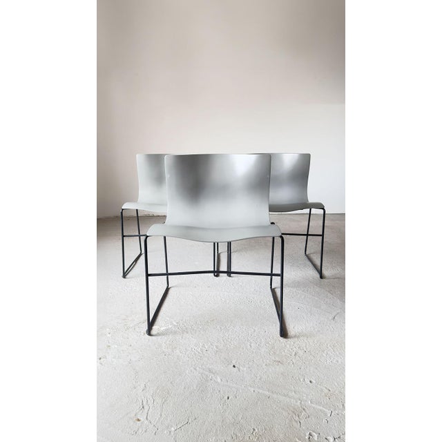 Silver Handkerchief Chairs by Massimo & Lella Vignelli for Knoll, 1980s, Set of 6 For Sale - Image 10 of 18