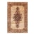 1940s ScattIer Ivory Medallion Diamond Antique Qum Silk Handknotted Wool Rug For Sale