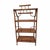 Vintage petite pagoda rattan and seagrass bookcase etagere. Measures 18” w x 10” d x 35” h, 8.5” height between shelves. A...